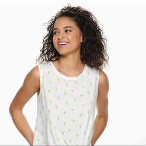 SO Cactus Tank Top Sleeveless Desert Theme Size Medium